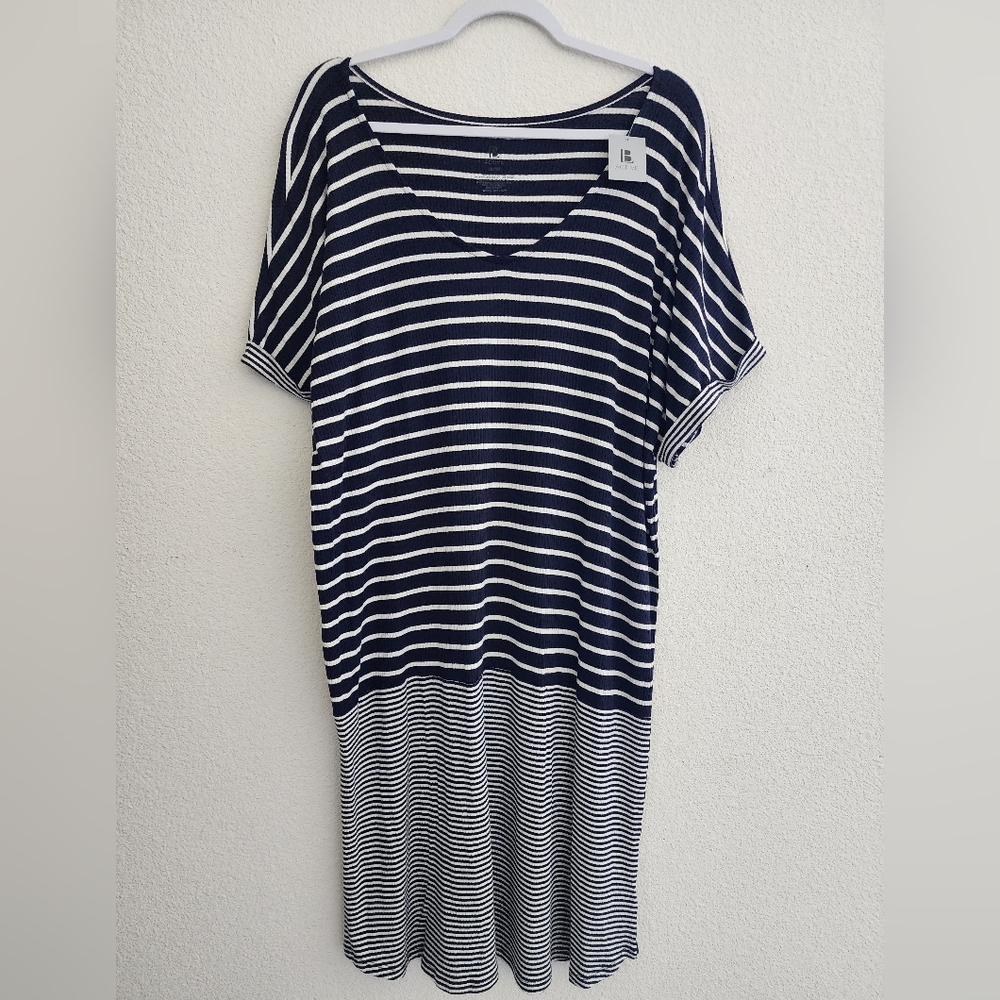 Lane Bryant | Navy Striped Dress | 18-20 / 2X